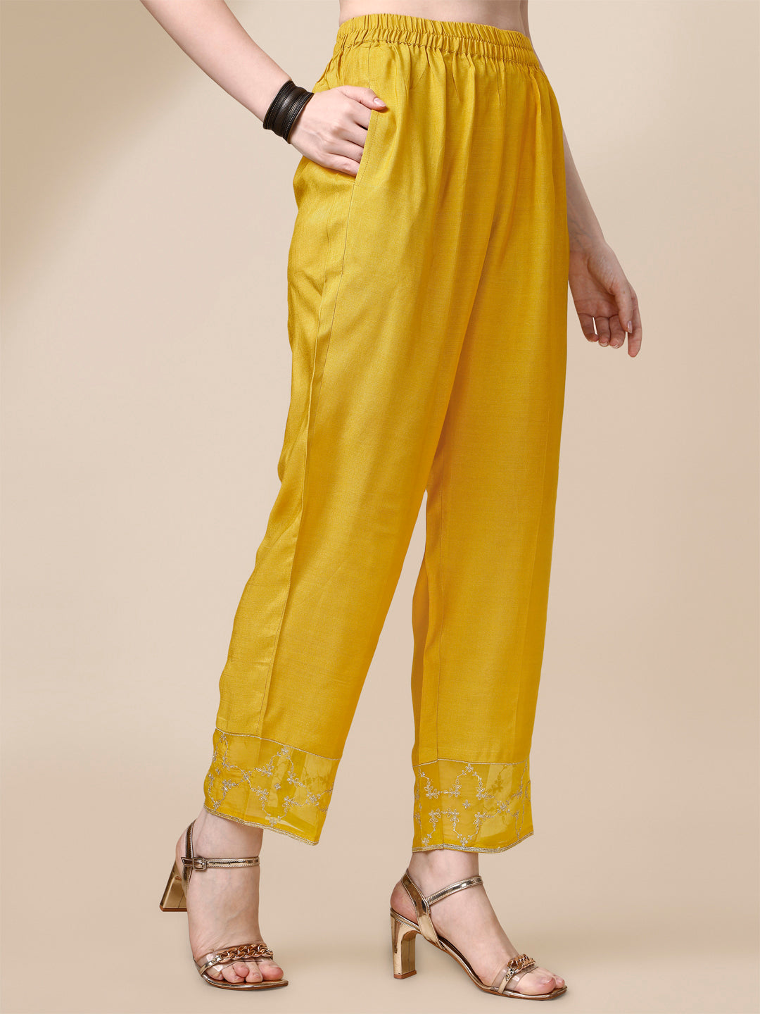 Yellow Jacquard Kurta Suit Set Product vendor