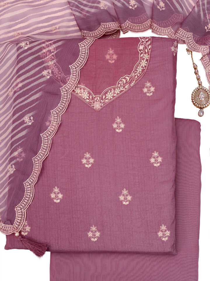 Pink Silk with Digital Print Dupatta Unstitched Salwar Suit